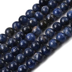 Природный содалит бисер нитей G-P582-6mm-02