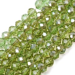 Стеклянные бусины с гальваническим покрытием &nbsp;EGLA-A034-T4mm-K15