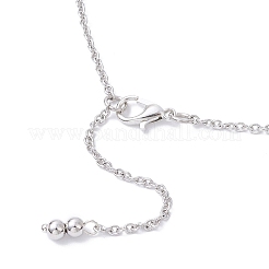 Ожерелья с подвесками из нержавеющей стали 304 для женщин и мужчин NJEW-JN05414-02