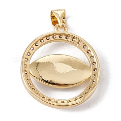 Латунные микропаве прозрачные подвески с фианитом KK-G439-52G