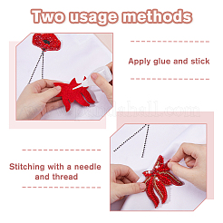 2 шт. 2 стиля тканевых швейных украшений&nbsp;DIY-FH0010-18