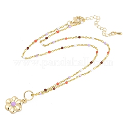 Латунь подвесные ожерелья NJEW-R006-01G-04