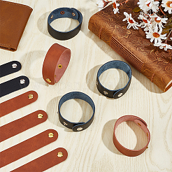 2шт. 2-цветный регулируемый простой кожаный шнур-браслет BJEW-OC0001-24A