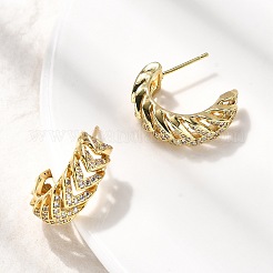 Серьги-гвоздики из циркония EJEW-P322-08G