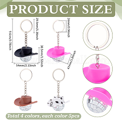 20шт. 4-х цветные пластиковые брелки&nbsp;KEYC-PH0002-17