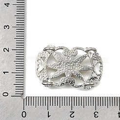 Латунные хрустальные стразы овальные с цветочными многорядными звеньями&nbsp;KK-P306-14P