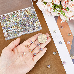 140шт 7 цвета гальванические стеклянные бусины EGLA-HY0001-17B