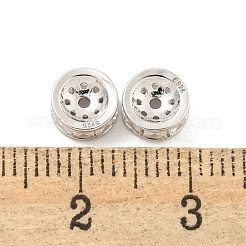 925 бусина из чистого серебра с микропаве и прозрачным фианитом STER-U002-18P