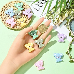 12шт 6-х цветные силиконовые бусины коала&nbsp;FIND-YW0008-85