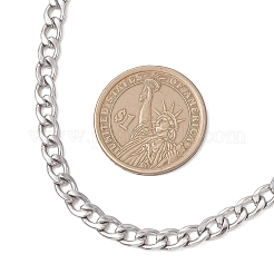 Ожерелья из кубинской цепочки из нержавеющей стали 304 толщиной 5 мм&nbsp;NJEW-JN05849