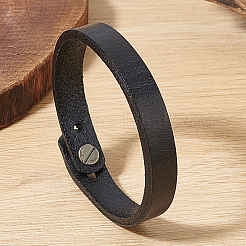 1 шт. панк ретро этнический стиль браслеты из кожи ручной работы для мужчин&nbsp;BJEW-LP0001-07