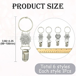 6 шт. 6 стиля зажим для шляпы из сплава для путешествий&nbsp;FIND-CJ0004-02