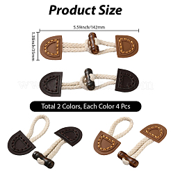 8 шт. 2-х цветные пряжки из искусственной кожи с застежкой-молнией&nbsp;FIND-CY0001-31A