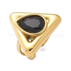 Треугольные кольца-манжеты из нержавеющей стали 304 со стразами для женщин&nbsp;LS-RJEW-M048-03P