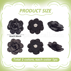 2шт. брошь-цветок из фетра JEWB-PH01274