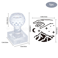 Прозрачные акриловые штампы для мыла с большими ручками DIY-WH0445-020