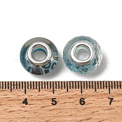 Европейские бусины из прозрачной смолы с печатью RESI-C063-03G