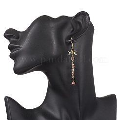 3 пара серег-подвесок в стиле лэмпворк с бантом от сглаза EJEW-JE06572