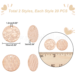 40 шт. 2-х цветные подвески из нержавеющей стали 304&nbsp;STAS-DC0012-46