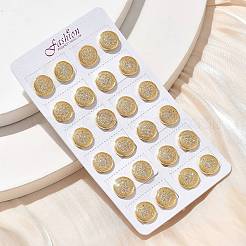 Серьги-гвоздики из циркония EJEW-D305-15G