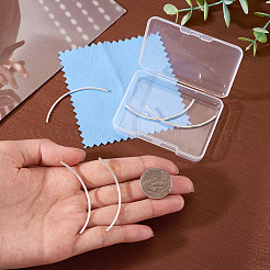 5 шт. 925 изогнутые трубчатые бусины из стерлингового серебра&nbsp;STER-TA0001-52