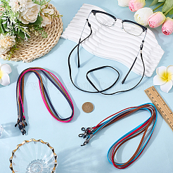 8шт. 8-х цветный ремешок из искусственной замши для очков&nbsp;AJEW-CL0001-46