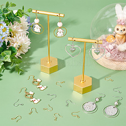 200 шт. 2 цвета латунные крючки для серег KK-CN0001-77