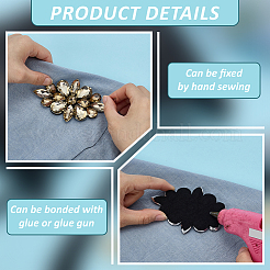 2 шт. Цветочные стеклянные стразы аксессуары для костюма&nbsp;FIND-FG0004-81A