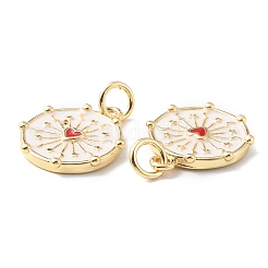 Латунные подвески с реечным покрытием с прыгающим кольцом KK-F852-21G