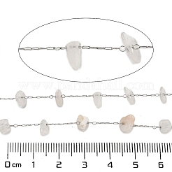 Нержавеющая сталь 304 с цепочками из натурального лунного камня&nbsp;CHS-G038-09P-06