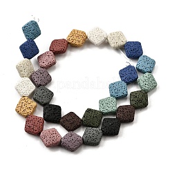 Нити бусин из окрашенной натуральной лавы G-A264-A03-01A