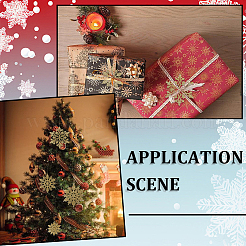 36шт снежинка пластиковая подвеска украшения&nbsp;DIY-CP0013-33C