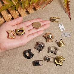 8 комплект 4 стилей аксессуаров для замков из цинкового сплава AJEW-SZ0001-48