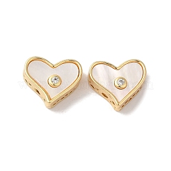 Многожильные звенья из прозрачного кубического циркония из латуни&nbsp;KK-B098-04G-01