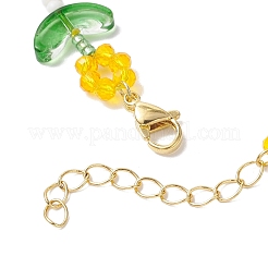 Браслеты из стеклянных бусин и натурального тигрового глаза для женщин&nbsp;BJEW-MZ00259