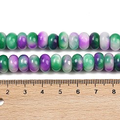 Окрашенные природные белый нефрит бисер пряди&nbsp;G-G107-A25-01