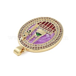 Покрытие стойки латунь микропаве прозрачные подвески из кубического циркония&nbsp;KK-H474-24B-01G