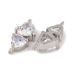 Латунные микропаве прозрачные подвески с фианитом&nbsp;LS-KK-L212-10P