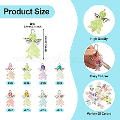 32 шт. подвески из акрила и стекла 8 цветов&nbsp;PALLOY-TAC0175
