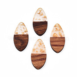 Подвески из прозрачной смолы и ореха&nbsp;RESI-N025-032-A01