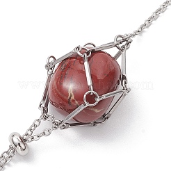 Устойчивый к потускнению регулируемый плетеный 201 нержавеющая сталь макраме сумка кабель цепь слайдер браслет изготовление&nbsp;BJEW-JB10284-02