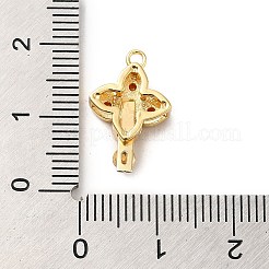 Латунные микро проложить кубического циркония ящик с застежками KK-E082-01G-01