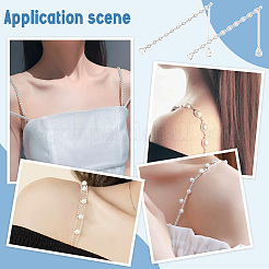 Пластиковые нескользящие бретели для бюстгальтера с имитацией жемчуга FIND-FG00001