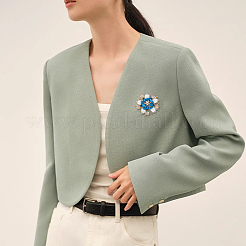 2 шт. 2 стиля броши из сплава в виде цветка для одежды рюкзака JEWB-GA0001-38