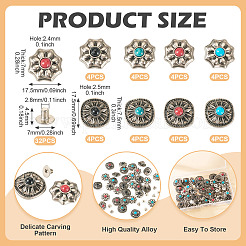 32 шт. декоративные заклепки из античного серебряного сплава FIND-SW0001-34