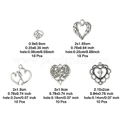 50шт 5 стиля подвески из сплава в тибетском стиле&nbsp;FIND-YW0004-61