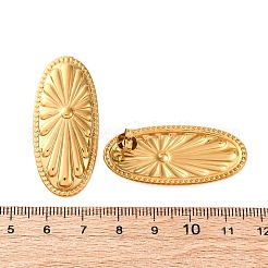 Овальные серьги-гвоздики из нержавеющей стали 304&nbsp;EJEW-Z109-01G