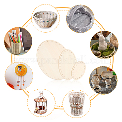 Комплект деревянных вязаных плавок крючком WOOD-WH0027-15