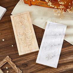 Резная накладка из каучукового дерева&nbsp;AJEW-WH0609-129A