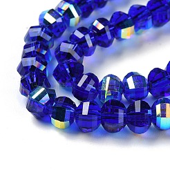 Прозрачные стеклянные бусины гальваническим пряди&nbsp;GLAA-Q099-C01-07-1